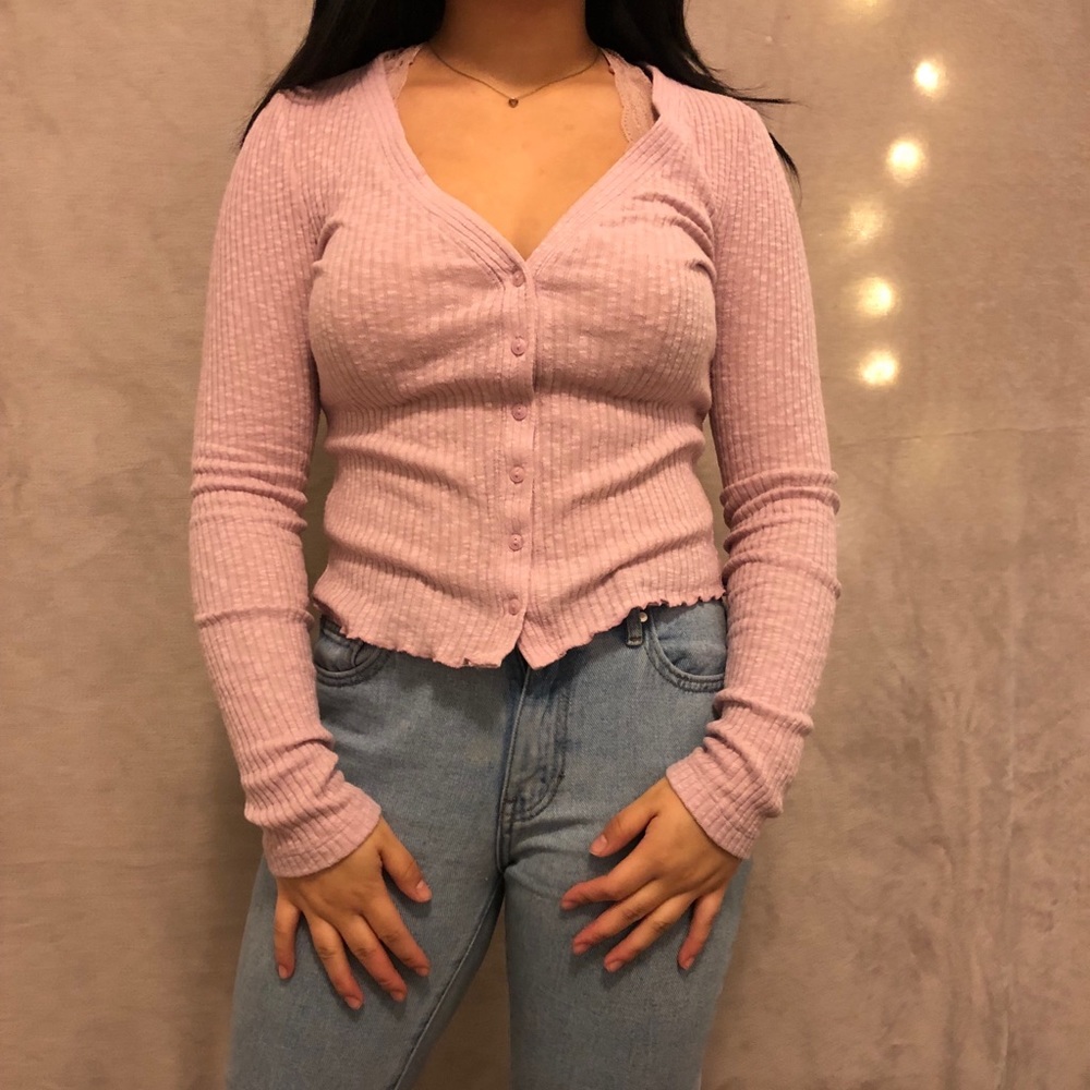 BP pink cardigan/button up